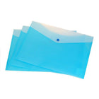 Filexec Frosted Poly Envelope, 2 Pkt, Snap Closure, Blueberry, 24 Pack-Poly Envelope