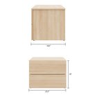 Nexera James Nightstand With 2-Drawers - Natural Blonde Oak-7