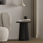 Manhattan Comfort Layla 17.7" Modern End Table - Black-Elegant Round Table Top Provides Ample Surface Space for Decor, Drinks, or Other Essentials