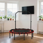 Soozier 48" Foldable Rebounder Trampoline with 5-Level Adjustable Handle-Steel frame and 8 anti-slip legs ensure stability 