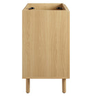 Modway Calla 36" Perforated Metal Bathroom Vanity Cabinet - Oak-Adjustable Foot Levelers