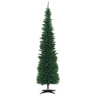 HOMCOM 7' Artificial Christmas Tree - Green-Artificial Christmas tree has a slim pencil style 
