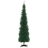 HOMCOM 7' Artificial Christmas Tree - Green-Artificial Christmas tree has a slim pencil style 
