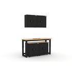 Cat RTA Garage Storage Cabinetry 5-Piece Set with 2 Walls, 2 Bases and 72" Workbench-Industrial Steel Construction: Built with 22-gauge steel frames and 20-gauge steel doors to support up to 500 lbs per cabinet for dependable, long-term performance.
