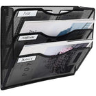 ShoppingAll Metal Mesh Wall Mounted File Holder Oganizer Rack with 3 Compartments-Easy Wall Installation: Includes mounting hardware for hassle-free setup on walls, doors, or cabinets