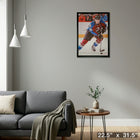 Nathan Mackinnon Colorado Avalanche Skating with Puck - Framed Canvas - 22" x 31"-Ready to hang - arrives fully assembled