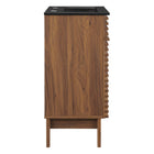 Modway Render 18" Bathroom Vanity - Walnut/Black-Integrated Countertop