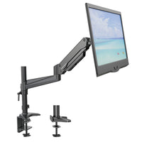 ShoppingAll SA-GA12 Adjustable Single Gas Spring Monitor Mount Desk Stand for 15"-32" Monitor - Black-Hold one 15"-32" monitor, The arm holds up to 17.6lb/8kg monitor with 75mm x75mm or 100mm x 100mm VESA mounting hole