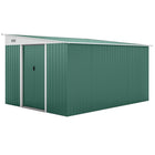 Outsunny 11' x 9' Steel Garden Storage Shed-Corrugated steel frame, galvanized for extra strength. Tough and resistant to rusting and corrosion  
