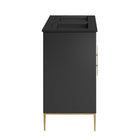 Modway Awaken 48" Double Sink Bathroom Vanity - Black-Fixtures Not Included