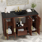 Modway Daylight 48" Bathroom Vanity - Black/Walnut-8" Centerset Holes