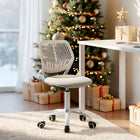 Homy Casa Colorful Fabric Teen Task Chair - Beige-360-Degree Swivel: Enjoy full mobility with the chair’s smooth 360-degree swivel function, perfect for multitasking