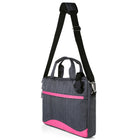 Vangoddy Wave 13" Laptop 2-in-1 Messenger Bag - Grey/Pink-Durable Construction. Made with high quality materials to protect your device from daily wear and tear