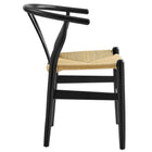 Modway Amish 29" Wood Dining Chair - Black-Non-Marking Foot Pins