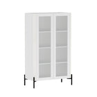 Manhattan Comfort Abbey 31.5" Modern Décor Cabinet - White-Elevated Frame with Slim Legs For Easy Cleaning Underneath and an Airy, Modern Touch