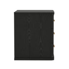 Manhattan Comfort Clifford Traditional 3-Drawer Nightstand - Black-Home Assembly Required (All Hardware Included)
