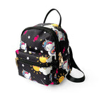 Nicci Kids Backpack with Unicorn Print - Black-Web top handle