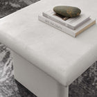Modway Relic Concrete Textured Coffee Table - White-Leveling, Non-Marking Feet