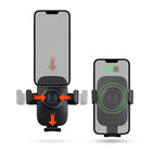HyperGear Gravity 15W Wireless Fast Charge Mount - Black-Swivel Ball Pivoting Head Technology