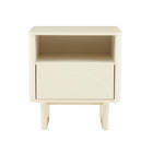 Manhattan Comfort Ella 19.7" Modern Nightstand - Cream-Modern Nightstand for Bedroom and Living Room Use