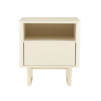 Manhattan Comfort Ella 19.7" Modern Nightstand - Cream-Modern Nightstand for Bedroom and Living Room Use