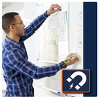 Quartet InvisaMount Anti-Glare Magnetic Glass Dry-Erase Board - 4' x 3' - White Surface - Frameless-White, non-absorbent glass surface is easy to erase and has a magnetic steel-backing