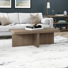 Hudson&Canal Elna 44"W Rectangular Coffee Table - Antiqued Grey Oak-Clean with a soft, dry cloth and no harsh chemicals or abrasive cleaning materials