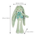Kaloo Lapinoo Doll Rabbit - Small - Aqua-Hang it anywhere and never lose your bunny.