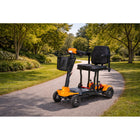 Monarch Genie Auto Automatic Folding Mobility Scooter - Orange-Folds automatically in seconds at the touch of a button for added convenience