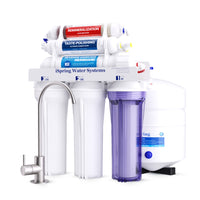 iSpring RCC7AK NSF Certified 75 GPD Under Sink 6-Stage Reverse Osmosis System with Silver Faucet-Certified to NSF/ANSI 58 for effective contaminant removal