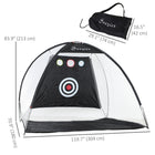 Soozier Golf Net for Backyard Driving - 10' x 6'-Strong fiberglass poles and ground stakes ensure stable setup
