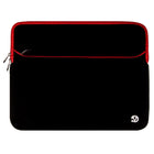 Vangoddy Neoprene 15" Laptop Protective Sleeve Case with Extra Pocket - Black/Red-Water Resistant Neoprene Material. Protects your laptop from moisture and minor spills.