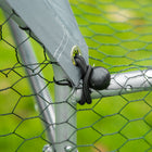 PawHut Large Galvanized Walk-In Chicken Run - 119" x 42" x 68" - Silver-Metal hexagonal mesh protects your pets from predators and lets you keep an eye on them 