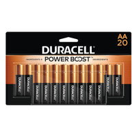 Duracell Coppertop AA Alkaline Batteries - 20 Pack-FORMULATED WITH POWER BOOST INGREDIENTS: AA batteries contain patented POWER BOOST Ingredients which deliver lasting performance in your devices