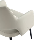Manhattan Comfort Tremont 22.8" Modern Leatherette Upholstered Dining Arm Chair - Stone-Features High Density Foam Filled For Comfort and Durability