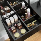 HOMCOM Makeup Vanity Desk with Flip Top Mirror and Cushioned Stool - 31.5" L x 15.7" W x 31.1" H - Black-Made of solid particle wood, it can withstand years of reliable use 