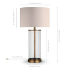 Hudson&Canal Rowan 28" Tall Table Lamp with Fabric Shade - Antique Brass/White-Clean with a soft, dry cloth and no harsh chemicals or abrasive cleaning materials