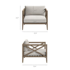 Modway Northlake Outdoor Teak Armchair - Pebble-Slatted Seat Base