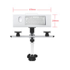 ShoppingAll Height Adjustable Standing Desk Converter Dual Monitor Riser - 25" - White-Clean, tidy setup – Integrated cable management routes wires out of sight for a clutter-free look—great for home offices, study spaces, and gaming