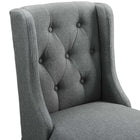 Modway Baronet Tufted Button Upholstered Fabric Counter Stool - Gray-Bar Stool Weight Capacity: 500 lb