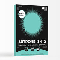 Astrobrights 65lb Cover Paper - 8.5" W x 11" H - Breezy Blue - 100 Sheets (91784)-Basis Weight: 65 lb./176 gsm