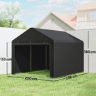 Outsunny 6.6' x 7.8' Portable Shed-Includes expansion bolts and ground stakes for secure anchoring on any surface

