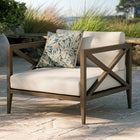 Modway Northlake Outdoor Teak Armchair - Pebble-Weather-Resistant Cushions