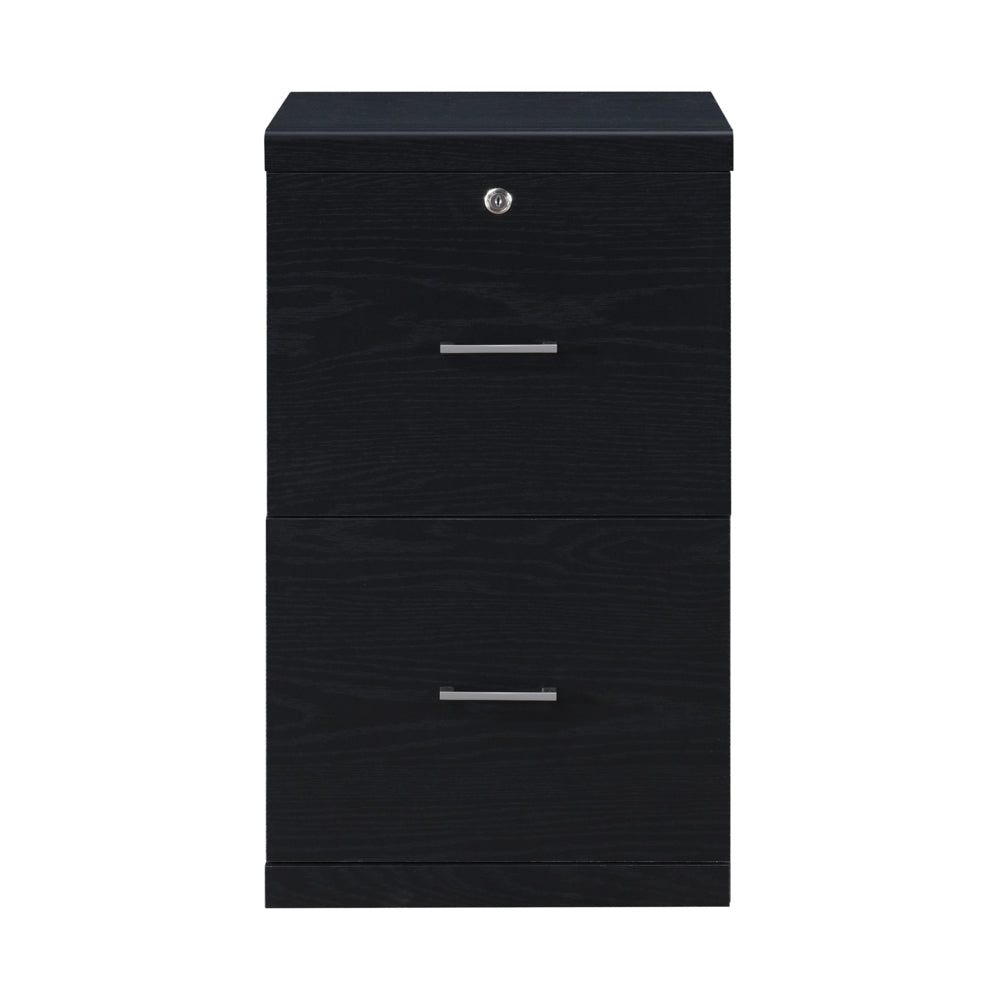 Office Star Alpine 2-Drawer Vertical Filing Cabinet - Black