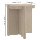 Hudson&Canal Laguna 20" Wide Square Side Table - Alder White-Product Dimensions: 20" L x 20" W x 22" H