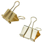 JAM Paper Colourful Binder Clips Assortment - Medium & Large - Gold - 27 Pack-Binder clips' strong hold keeps stacks of loose paper securely fastened together, without the risk of slipping or falling out