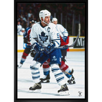 Doug Gilmour Maple Leafs Action - Framed Canvas - 22" x 31"-Premium canvas print with gallery-wrapped edges