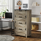 HOMCOM 2 Drawer File Cabinet, Printer Stand for Home Office - Grey Wash-0.98" (25mm) thick tabletop provides a solid surface for office essentials