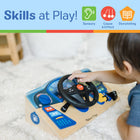 Melissa & Doug Vroom & Zoom Interactive Wooden Dashboard Steering Wheel Pretend Play Driving Toy - FSC Certified-Makes a great gift for preschoolers to school-aged kids, ages 3 to 7, for hands-on, screen-free play; product made with FSC-certified materials that support responsible forestry; applies to new inventory only (FSC C156584)