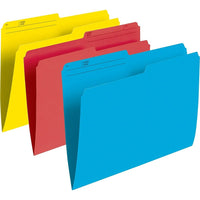 Staples 1/2 Cut File Folders – Letter Size – Assorted - 100 Pack-Use to colour-code your files for better organization and efficient access to information